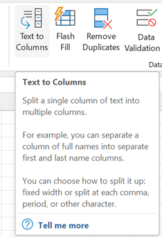 Text to Columns