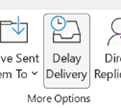 Outlook's delay delivery option