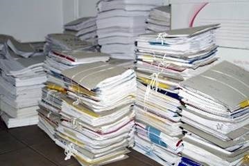 Piles of documents