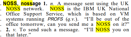 block of text about IBM's NOSS