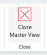 Closing Master view