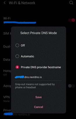 Enable NextDNS on Android